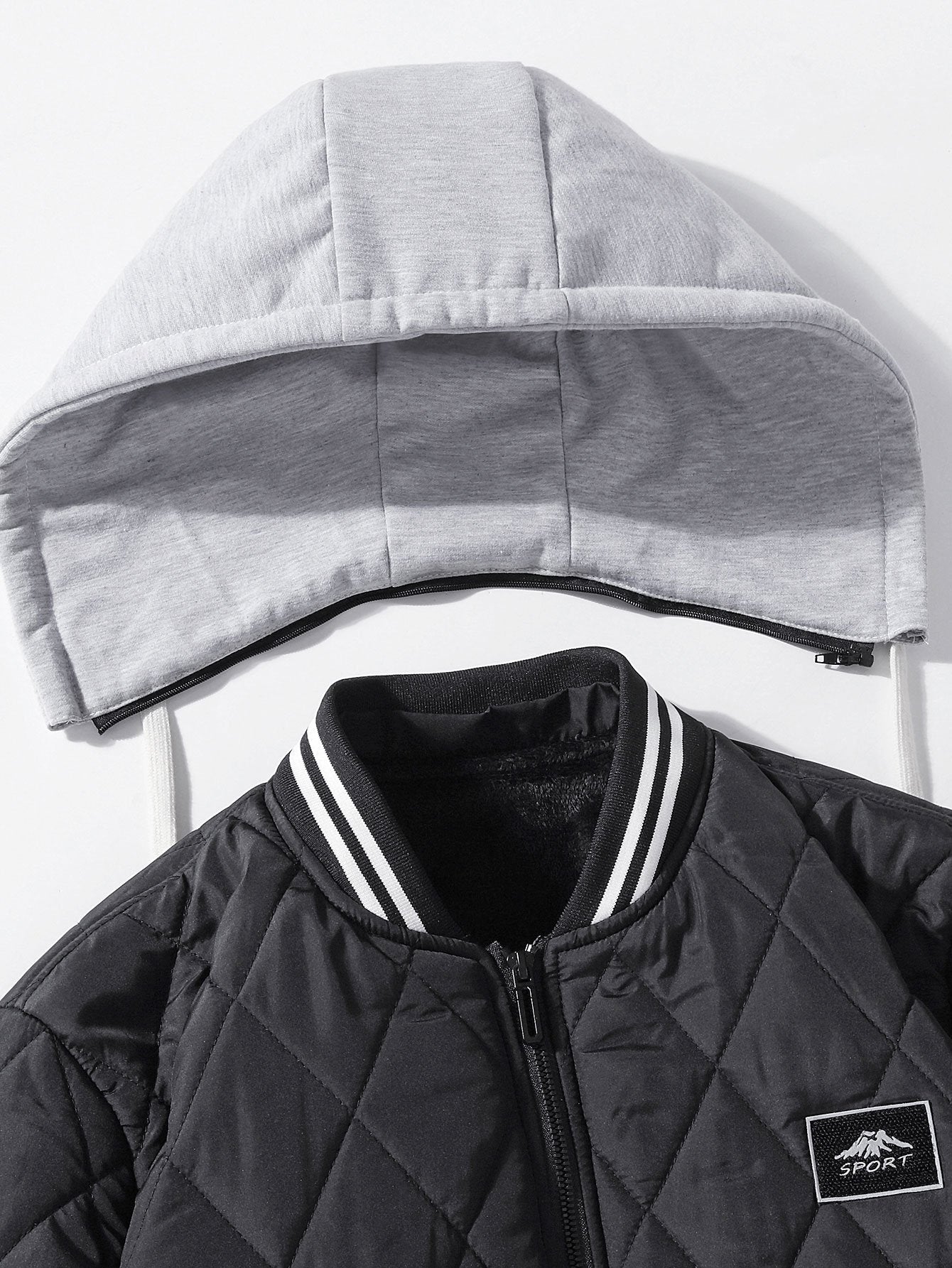 Orion | Teddy Lined Detachable Hooded Quilted Coat