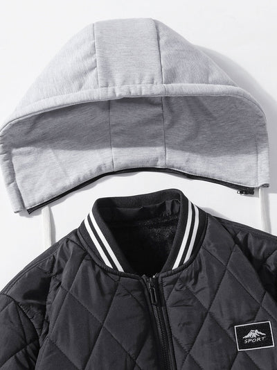 Orion | Teddy Lined Detachable Hooded Quilted Coat