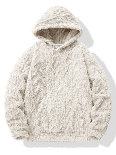 Newton | Geometric Jacquard Teddy Hoodie