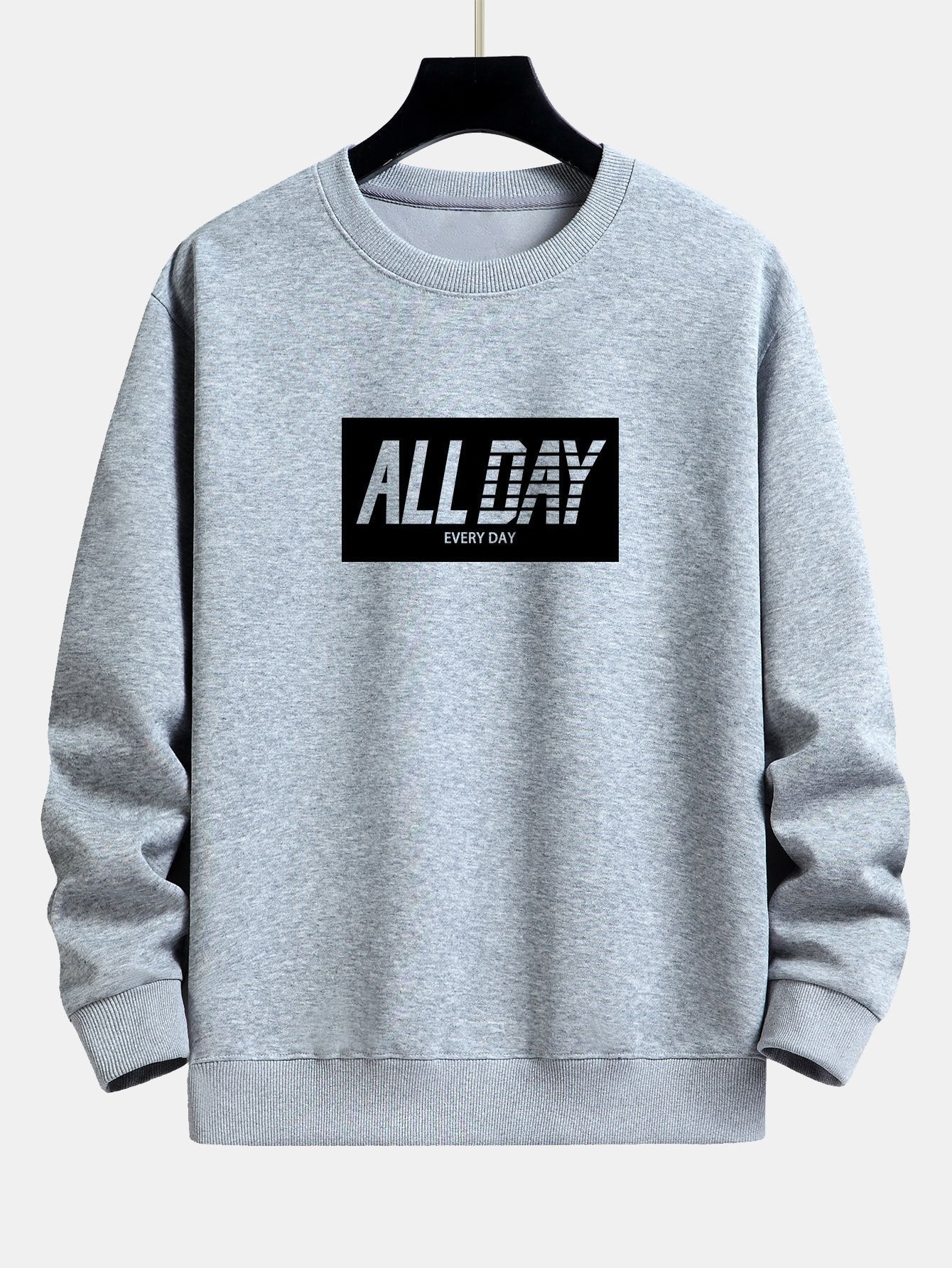 Aldhelm® | All Day Slogan Print Relax Fit Sweatshirt