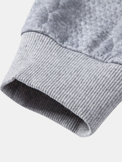 Bruce | Relax Fit Wheat Jacquard Hoodie