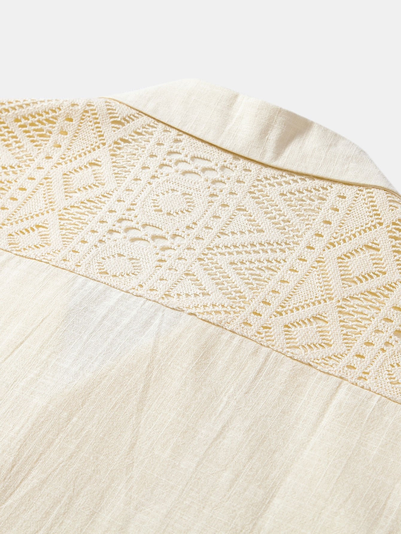 Anakin® | Geometric Textured Patchwork Cuban Shirt