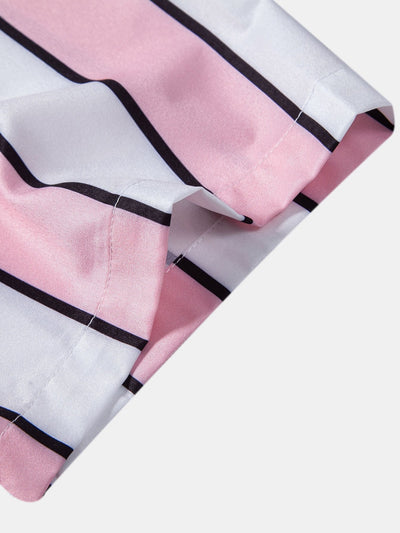 Anatoliy® | Stripe Print Button Up Shirt