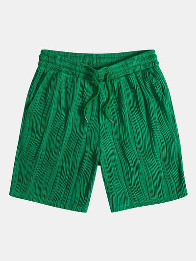 Basilio® | Wave Textured Button Up Shirt & Shorts