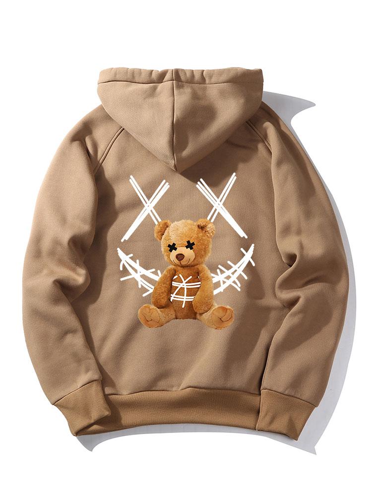 Jeziah | Smiley Bear Back Print Hoodie