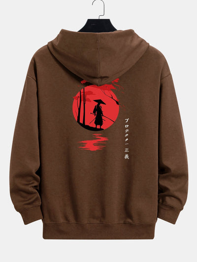 Jonathan | Slogan Samurai Back Print Relax Fit Hoodie