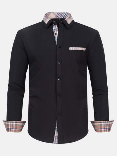 Althair® | Plaid Panel Button Up Shirt