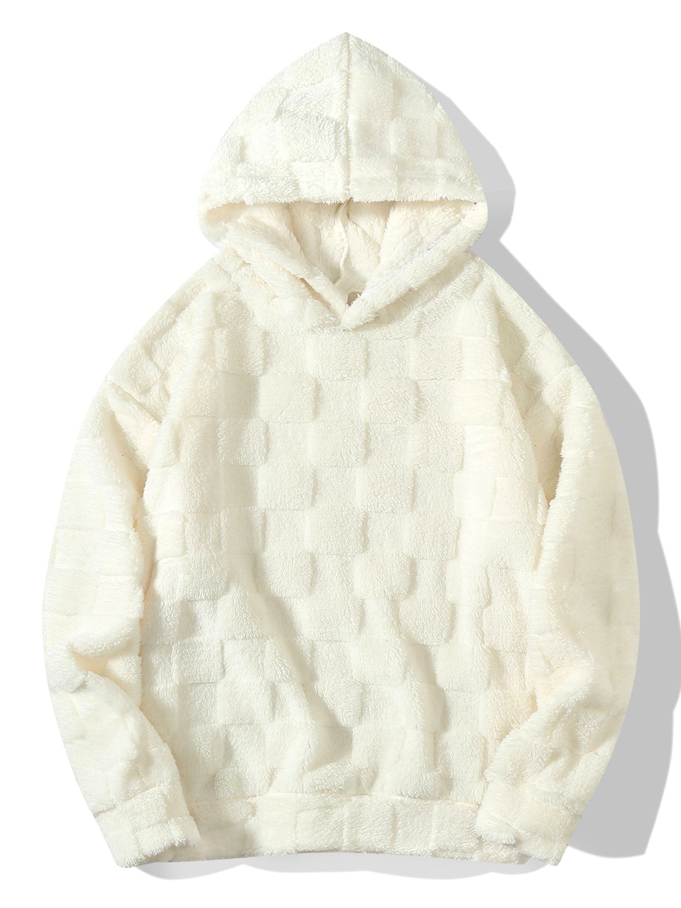 Gerald | Relax Fit Checkerboard Teddy Hoodie