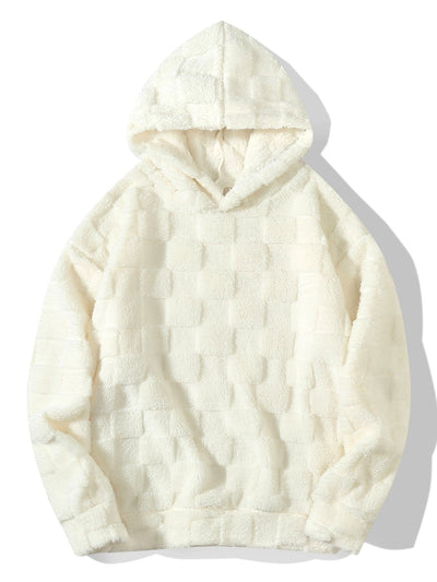 Gerald | Relax Fit Checkerboard Teddy Hoodie