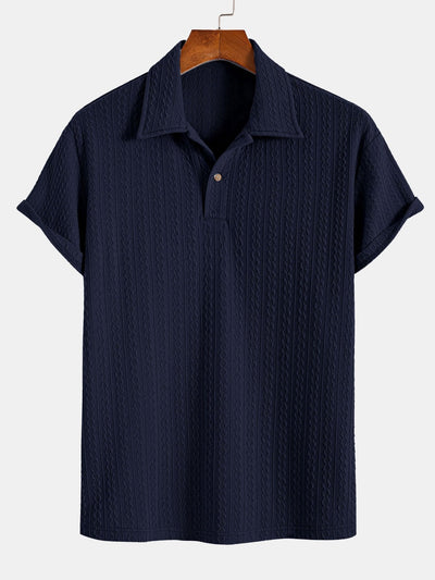Ciro® | Textured Jacquard Polo