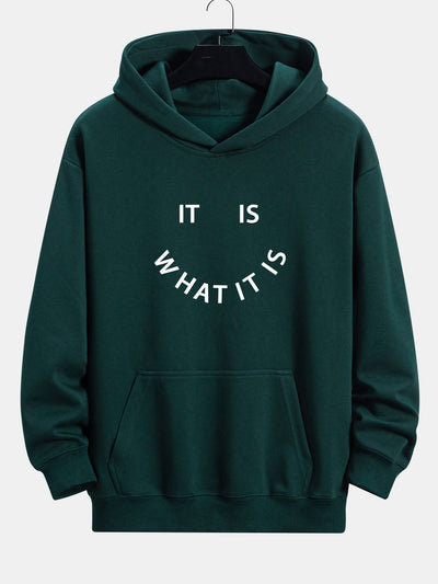 Aaron | It Is What It Is Print Relax Fit Hoodie