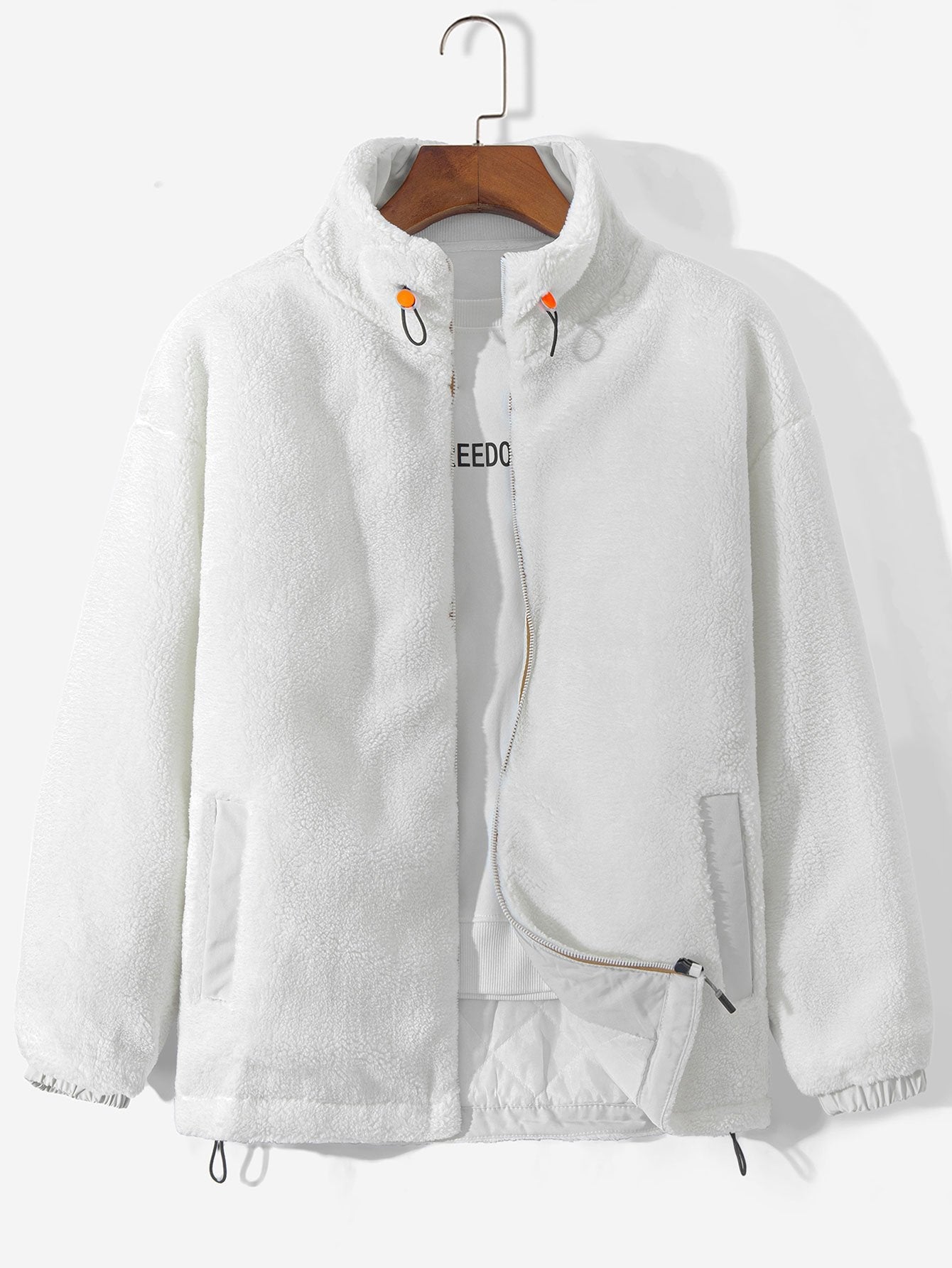 Marcelo | Quilted Lined Teddy Fleece Zip Up Coat