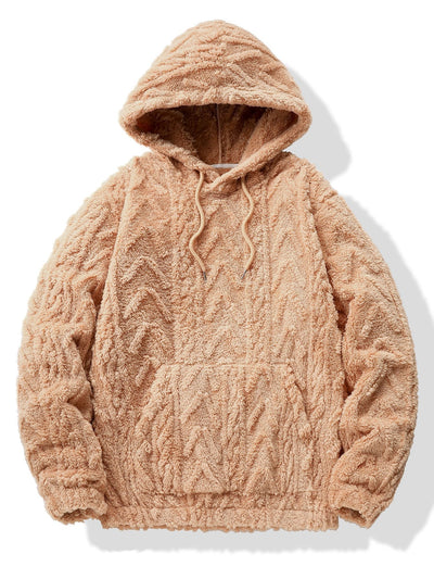 Newton | Geometric Jacquard Teddy Hoodie