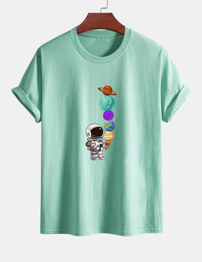 Armando® | Planet Astronaut Print Cotton T-Shirt