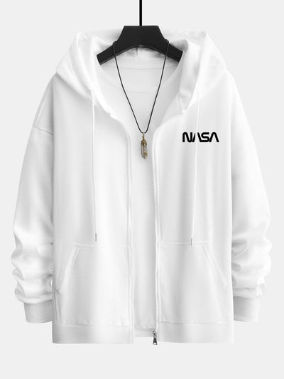 Benjamin | NASA Print Relax Fit Zip Hoodie