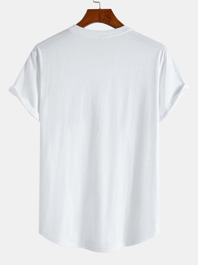 Allvar® | Astronaut On A String Print Cotton Arc Hem T-Shirt