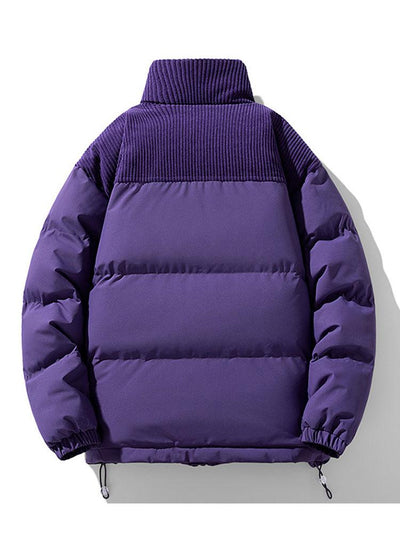 Alonso | Corduroy Panel Puffer Coat