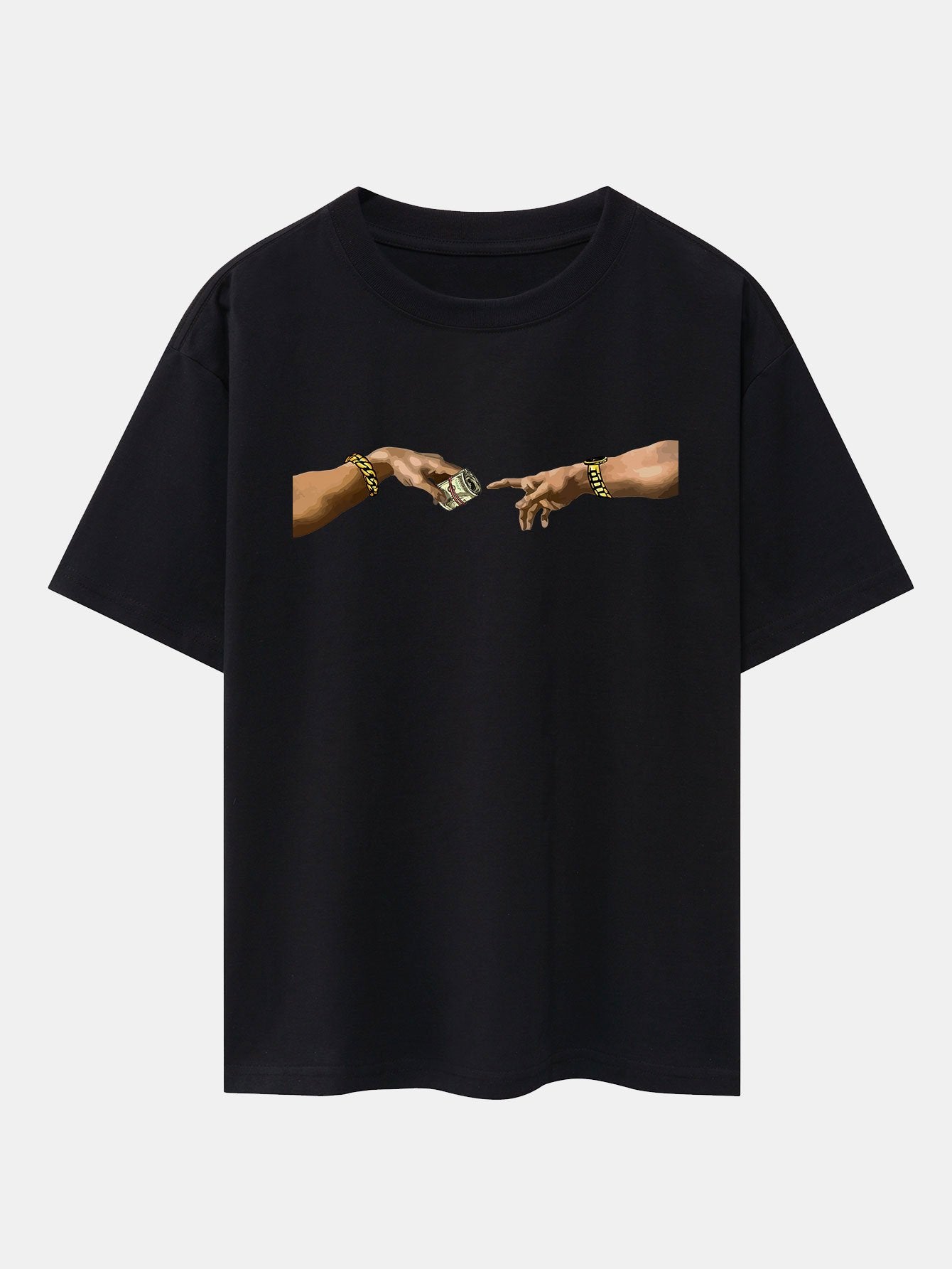 Jorge® | Cash Hand Print Drop Shoulder Oversize T-Shirt