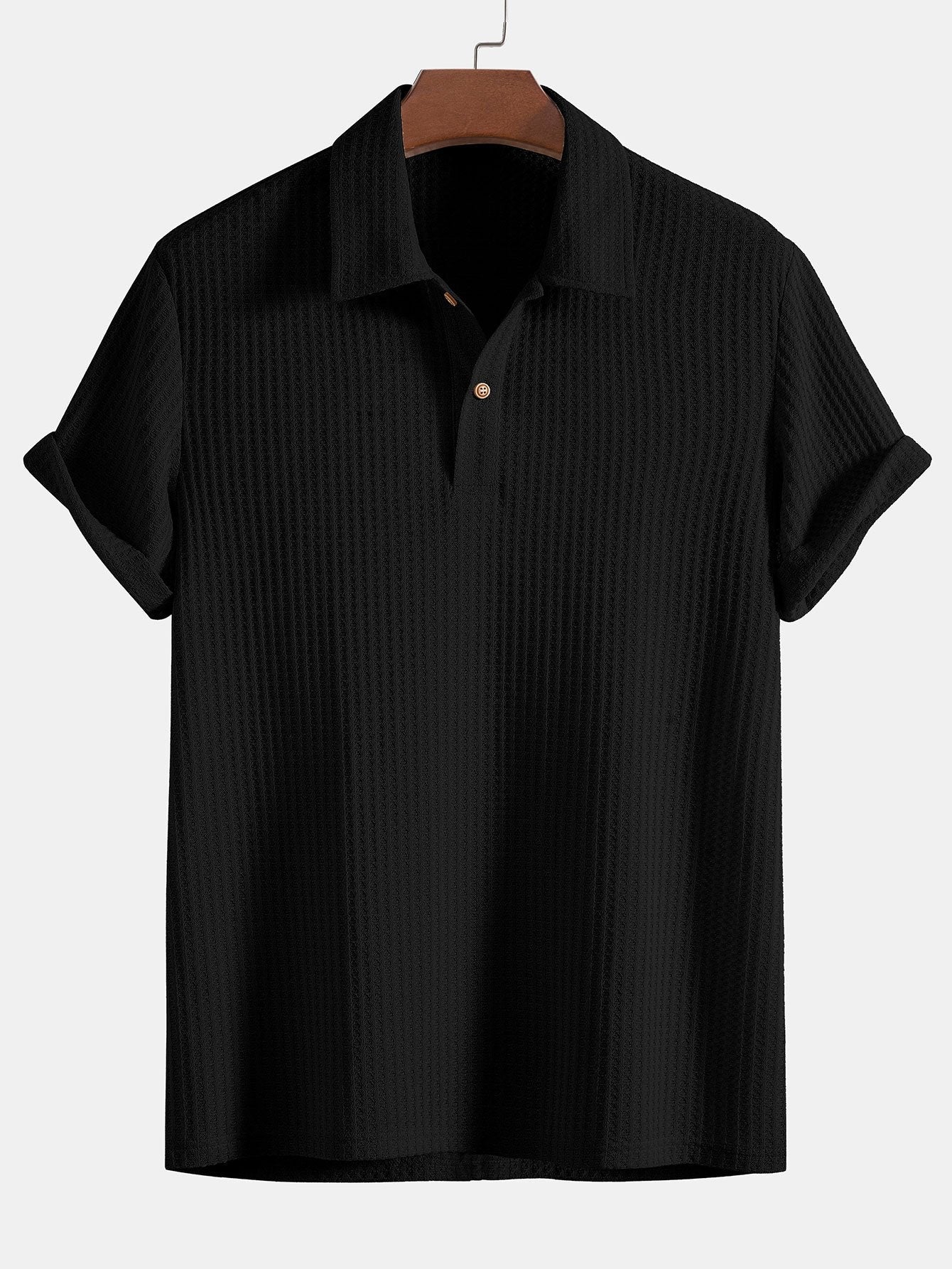 Zeus® | Knitted Waffle Polo Shirt