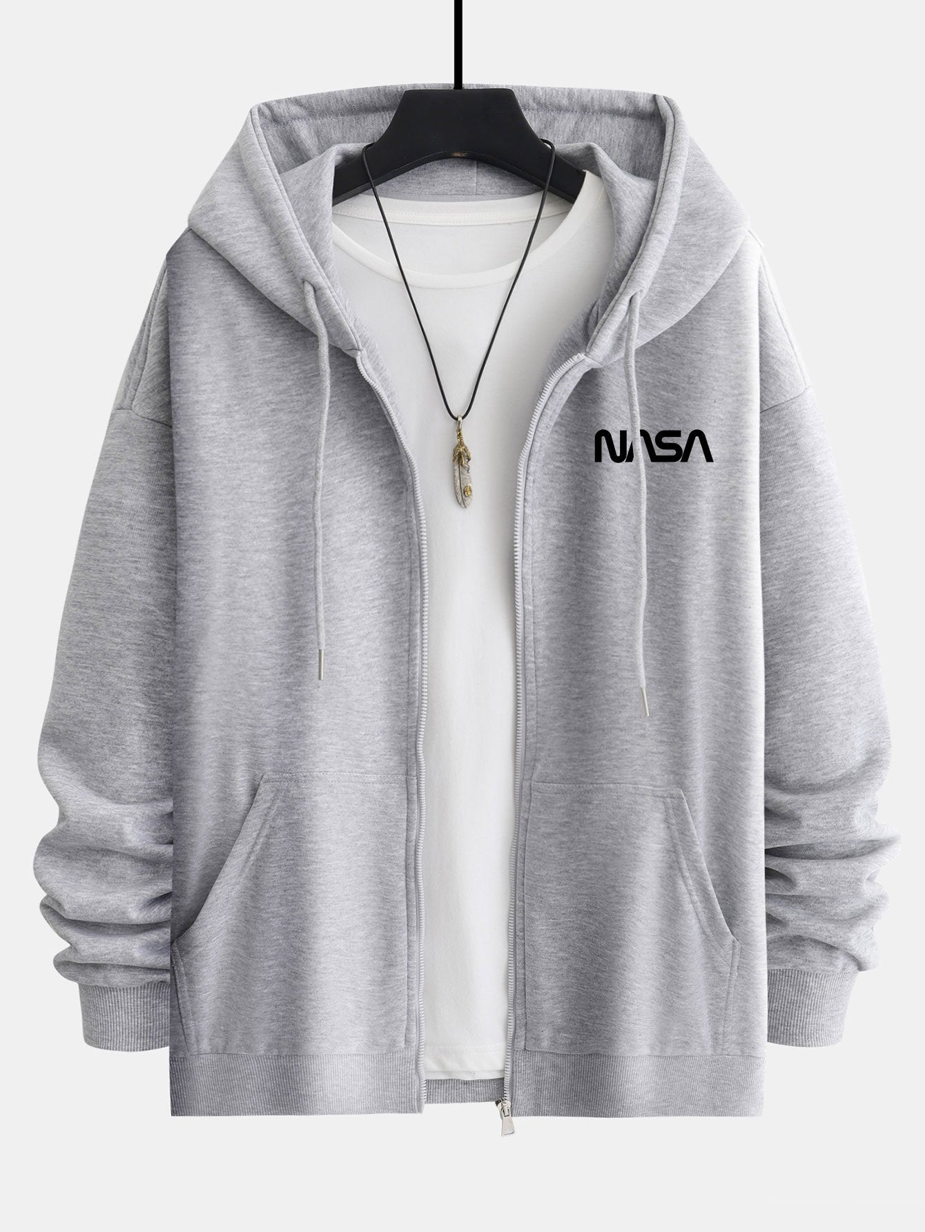Benjamin | NASA Print Relax Fit Zip Hoodie