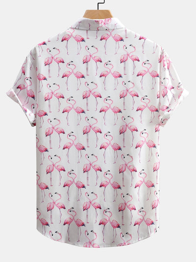 Aled® | Flamingo Print Button Up Shirt