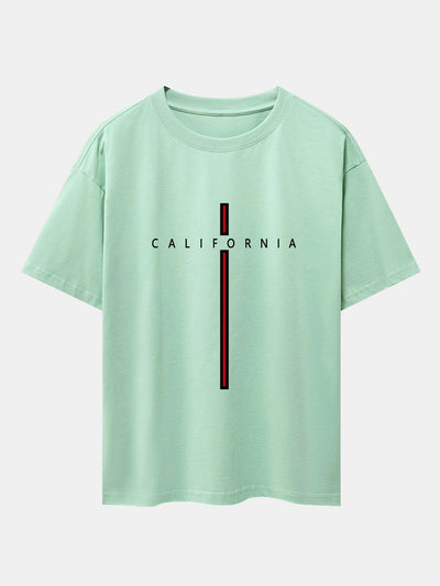 César® | Stripe Print Drop Shoulder Oversize T-Shirt