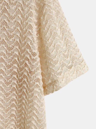 Arvel® | Wavy Jacquard Textured Cuban Shirt