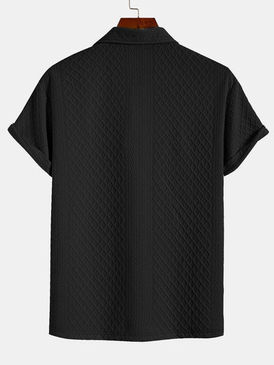 Julian | Rhombus Geometric Jacquard Polo