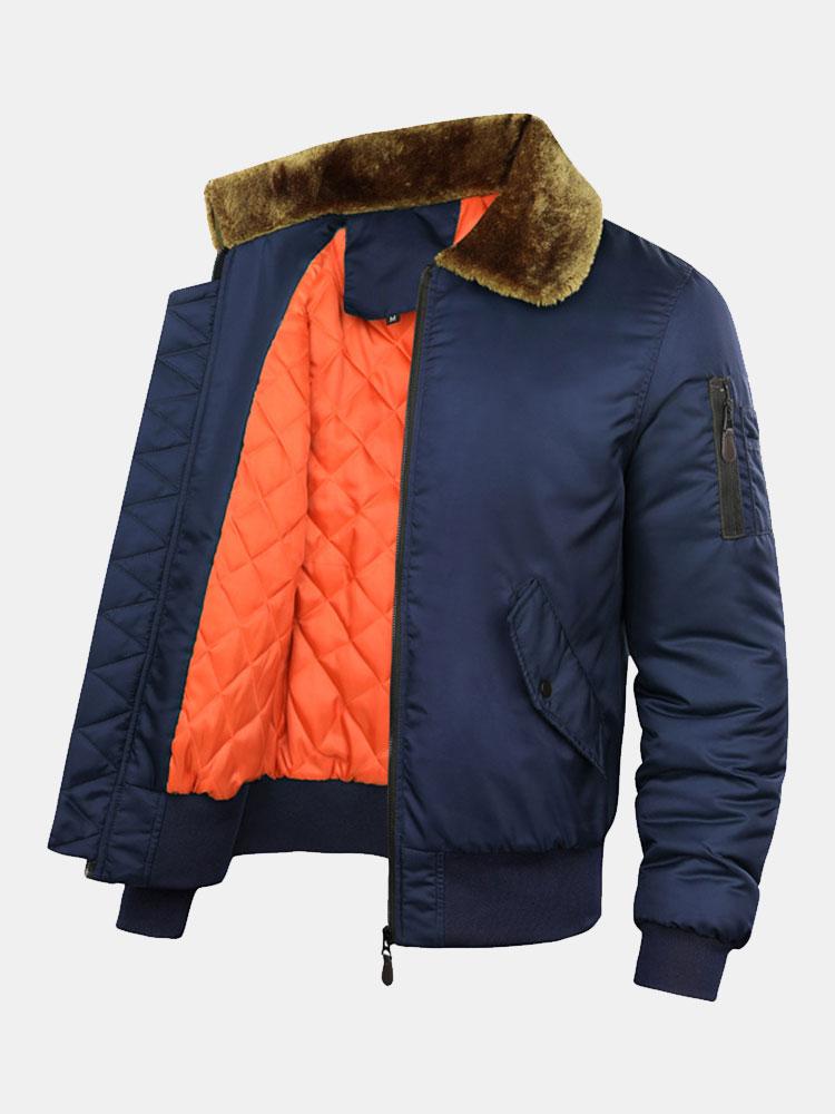 Ronan | Quilted Lined Bomber Jacket With Faux Fur Collar