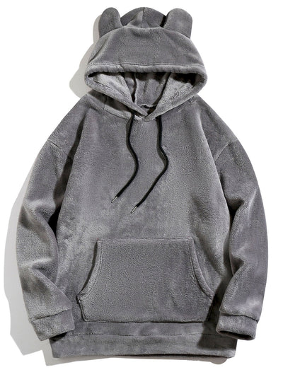 Brian | Relax Fit Teddy Fleece Hoodie With Ears