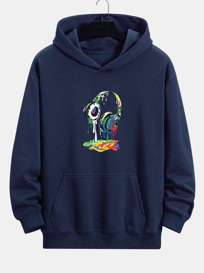 Tyrell | Dissolving Headphones Print Relax Fit Hoodie