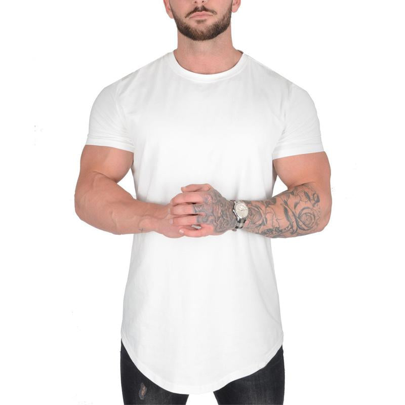 Men's Solid Color Loose Rond Neck Short Sleeve T-Shirt