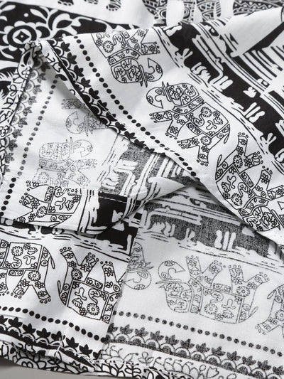 Arlin® | Elephant Print Button Up Shirt