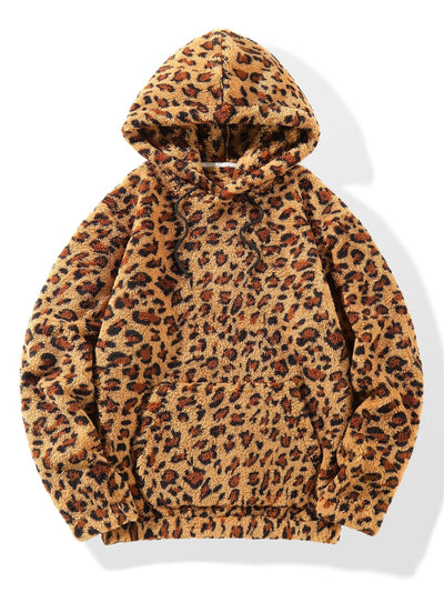 Marius | Leopard Print Faux Fur Hoodie