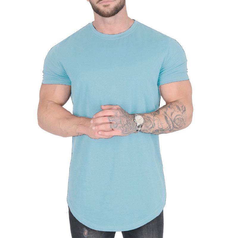 Men's Solid Color Loose Rond Neck Short Sleeve T-Shirt