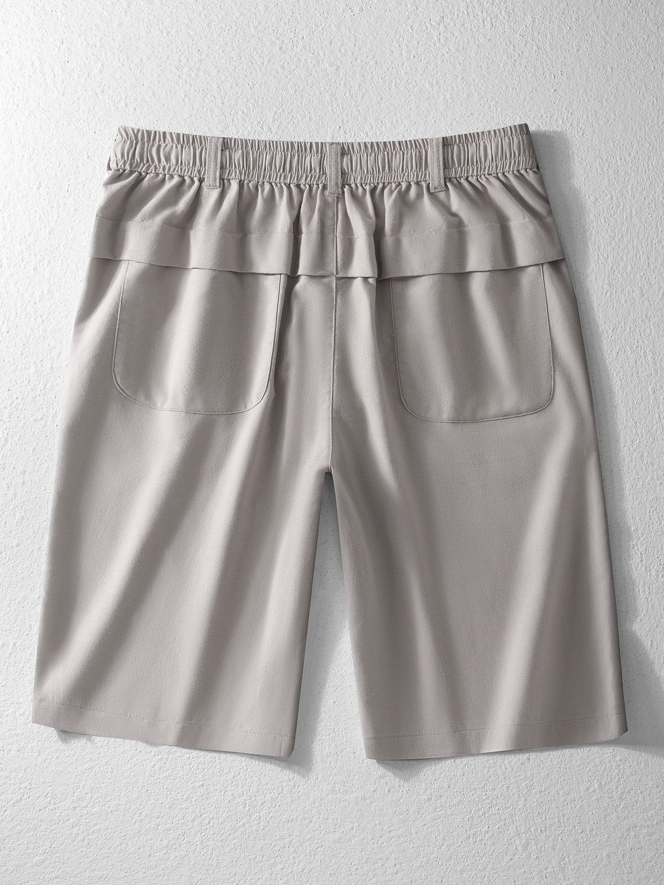 Badr® | Linen Cotton Blend Drawstring Shorts