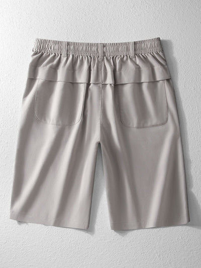 Badr® | Linen Cotton Blend Drawstring Shorts