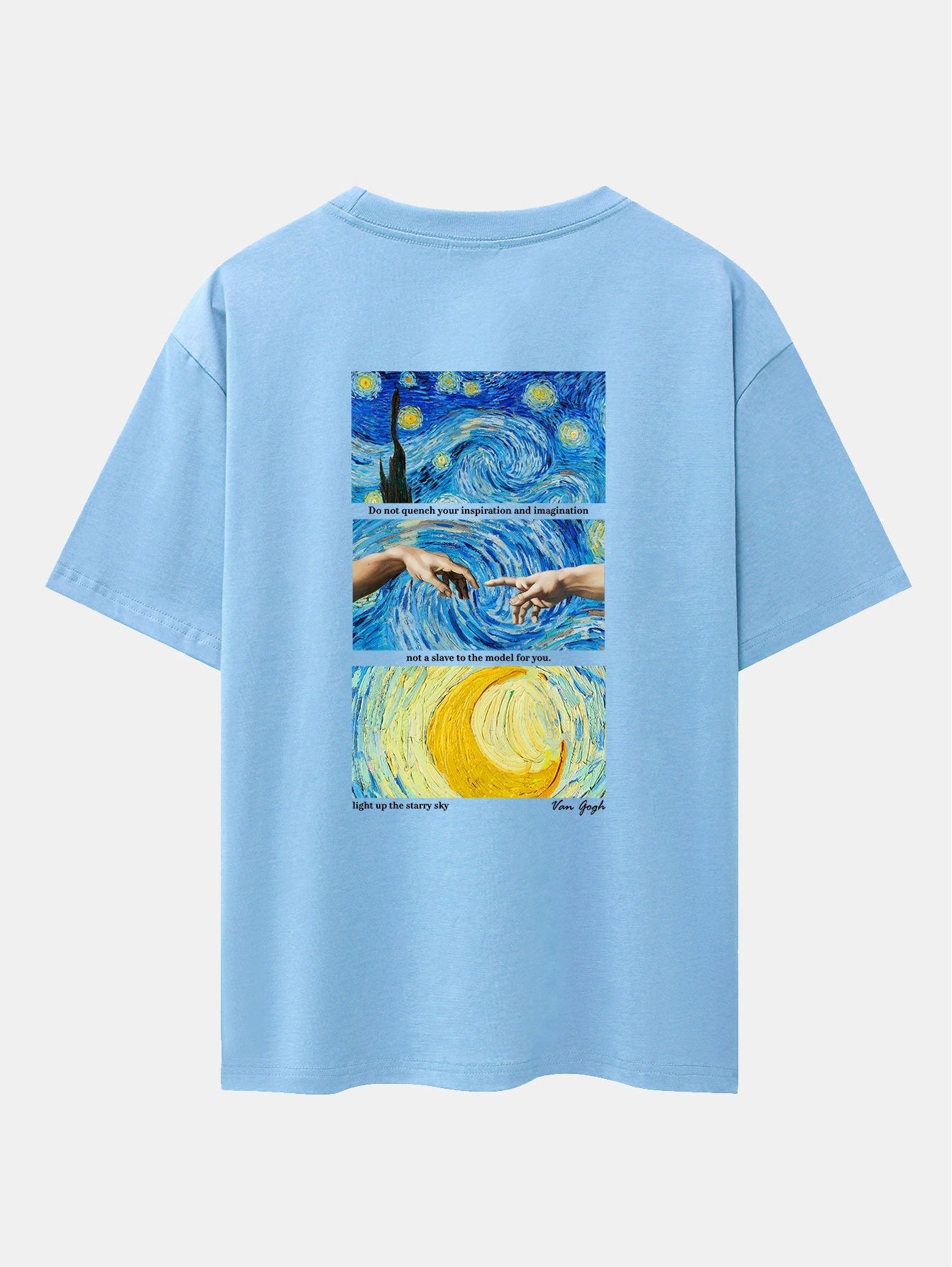 Isaac® | The Starry Night Back Print Drop Shoulder Oversize T-Shirt