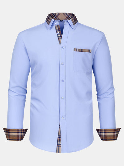Althair® | Plaid Panel Button Up Shirt