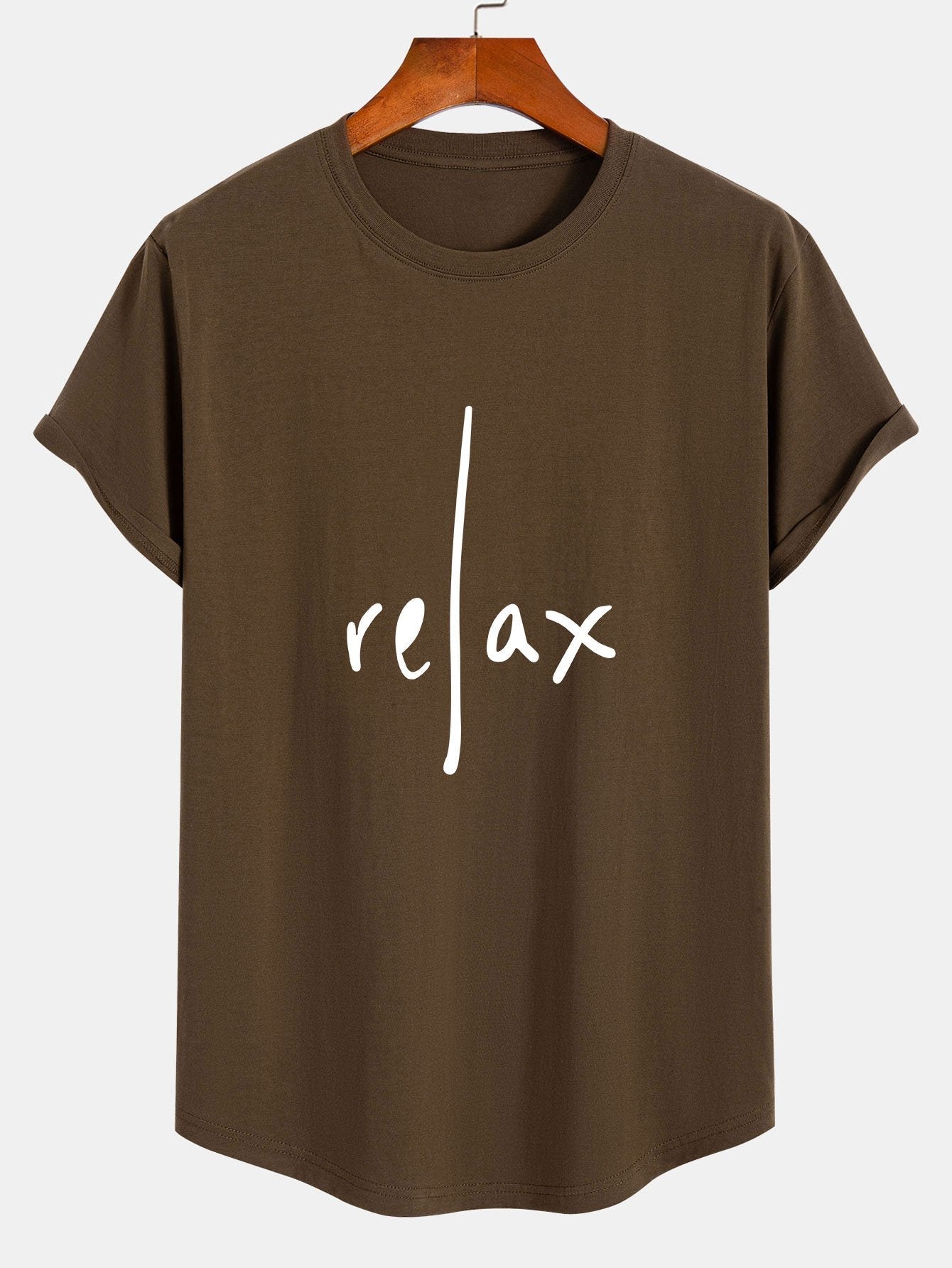 Patricio® | Relax Print Cotton Arc Hem T-Shirt