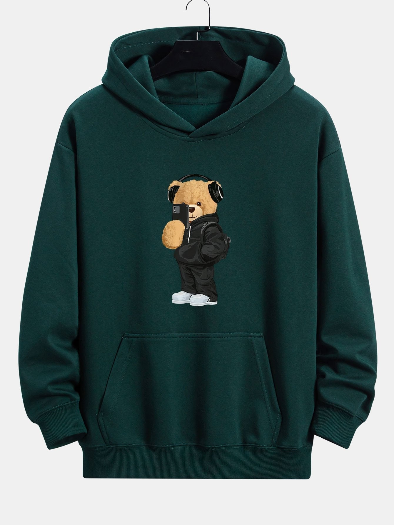 Henry | Fashion Bear Taking Photo Print Relax Fit Hoodie