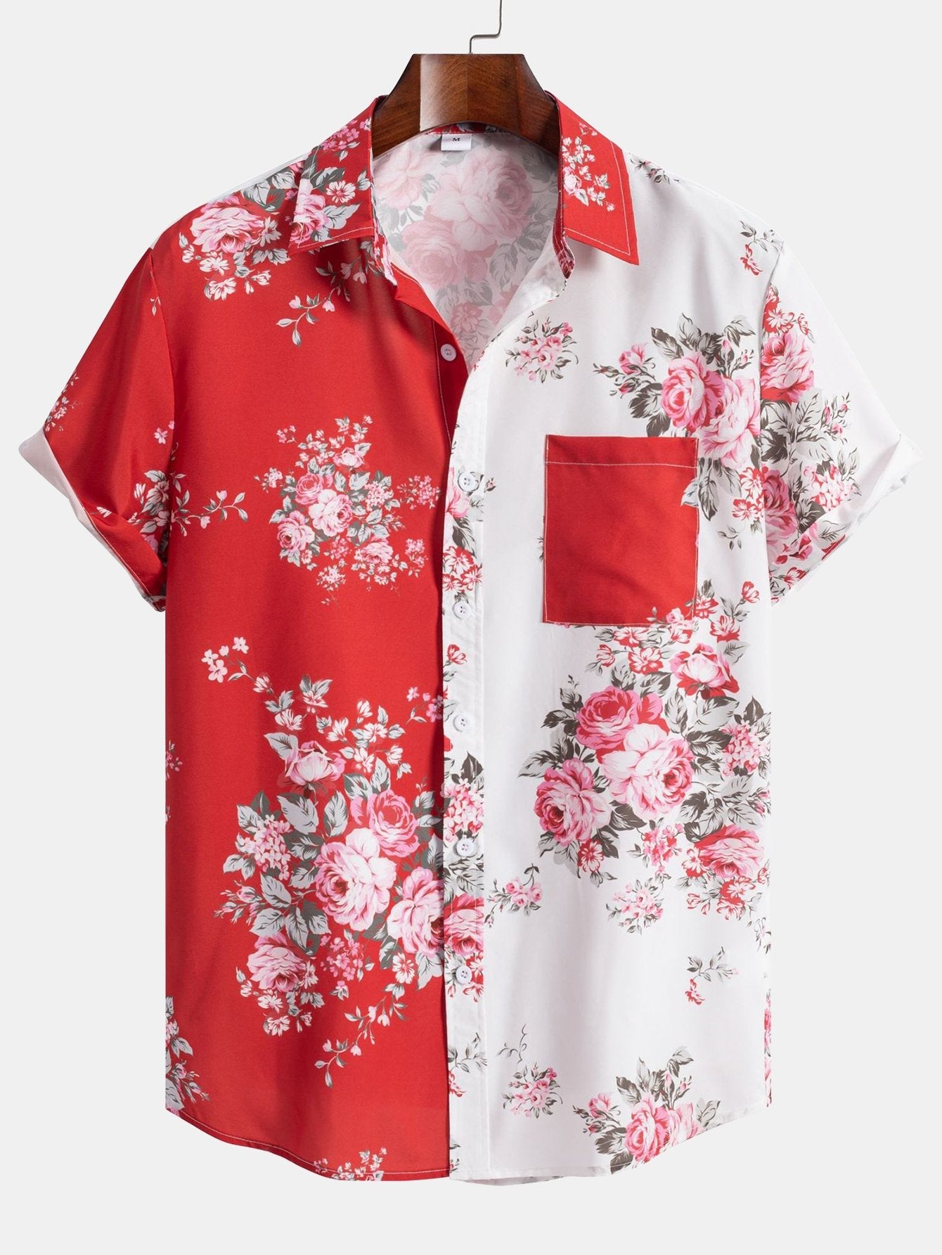 Warren® | Two Tone Rose Print Button Up Shirt