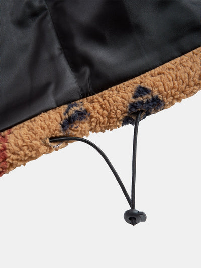 Alejandro | Aztec Print Patchwork Teddy Fleece Coat