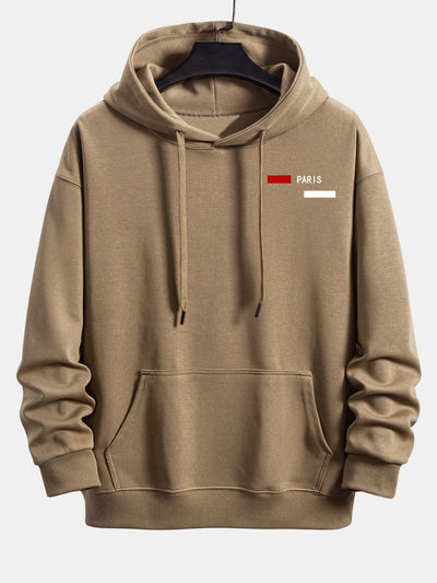 Lev | Paris Stripe Print Relax Fit Hoodie