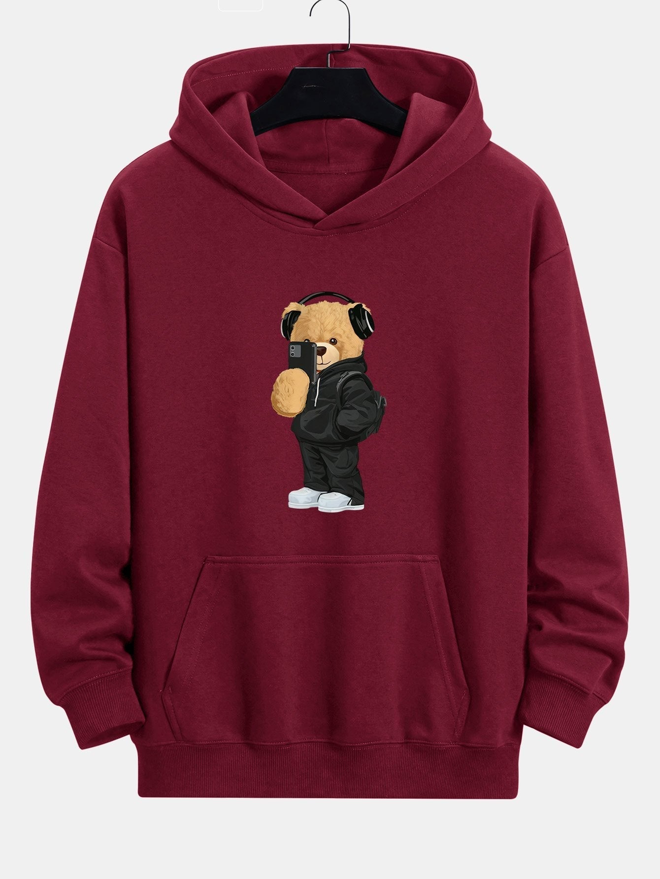 Henry | Fashion Bear Taking Photo Print Relax Fit Hoodie