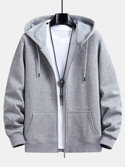 Charles | Plush Lined Relax Fit Zip Hoodie