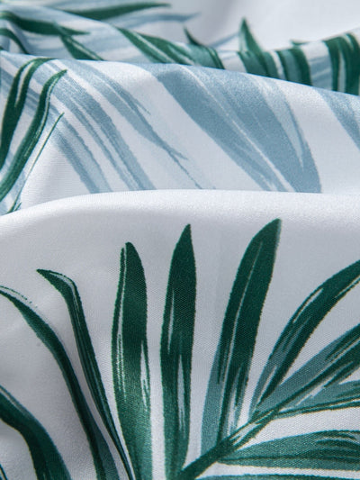 Ashton® | Leaf Print Button Up Shirt