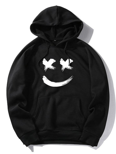Andrew | Brushstroke Smiley Print Hoodie