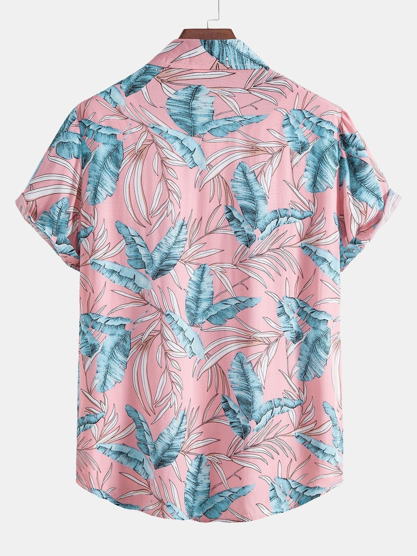 Zeus® | Viscose Tropical Print Button Up Shirt & Short Length Swim Shorts