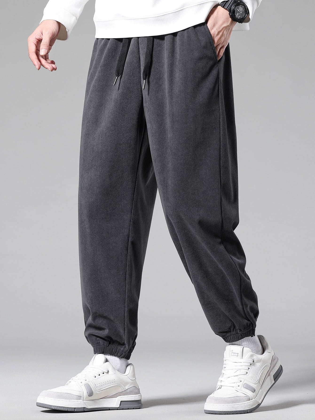 Emeterio® | Corduroy Drawstring Jogging Pants
